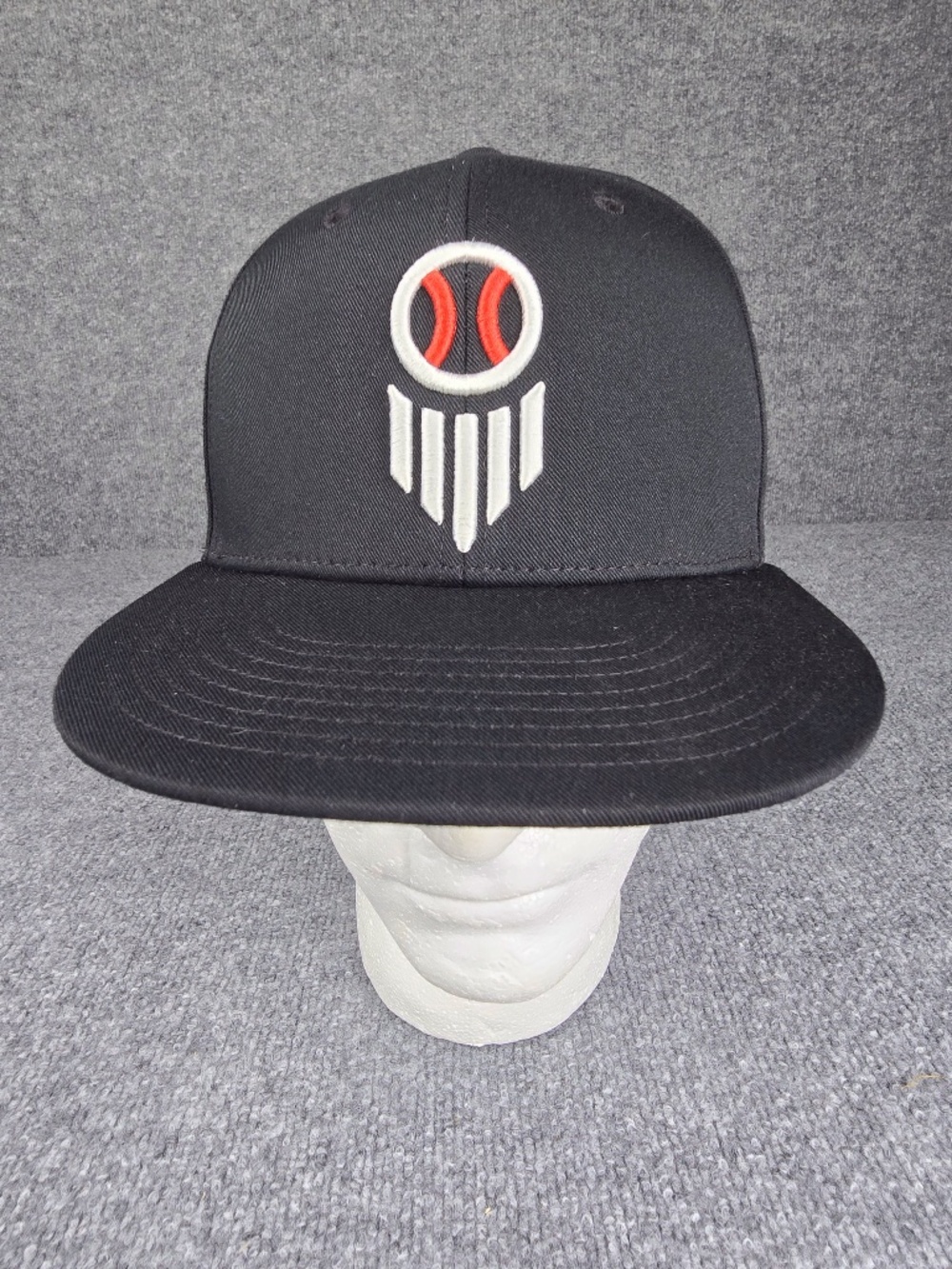 Prep Baseball Showcase Snapback Hat Mizuno Black Flat Brim NWOT